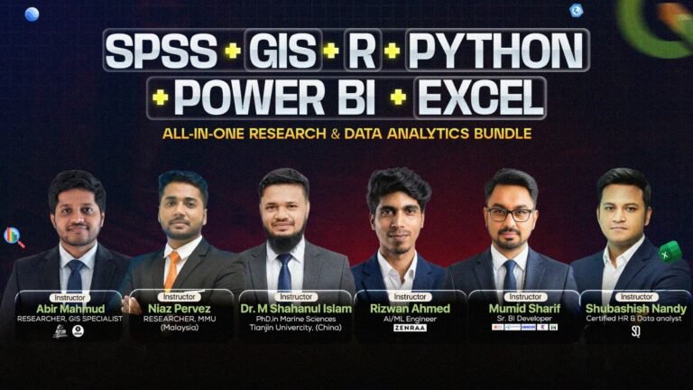 GIS + SPSS + R + Python + Power BI + Excel: All-in-One Research & Data Analytics