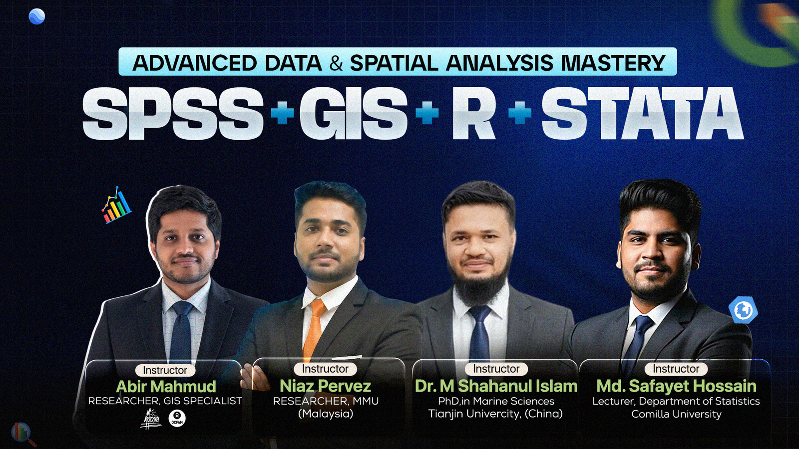 GIS + SPSS + R + STATA: Advanced Data & Spatial Analysis Mastery