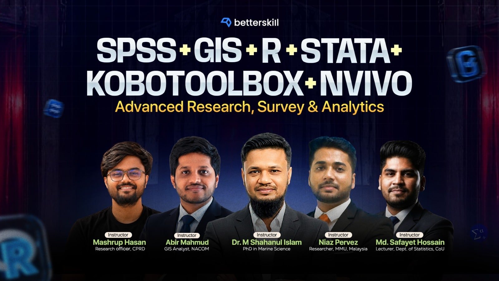 GIS + SPSS + R + STATA + KoboToolbox & NVivo: Advanced Research, Survey & Analytics Bundle